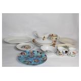 Eclectic Collection of 12 Assorted Decorative Tableware Items