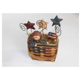 Collection of Decorative Baskets, Wooden Chest, and Folk Art Items