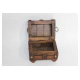 Collection of Decorative Baskets, Wooden Chest, and Folk Art Items