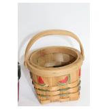 Collection of Decorative Baskets, Wooden Chest, and Folk Art Items