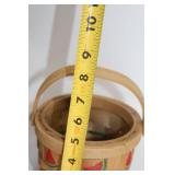 Collection of Decorative Baskets, Wooden Chest, and Folk Art Items