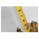 Vintage Nativity Scene with Stable and 10 Figures