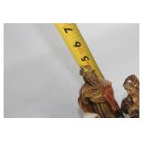 Vintage Nativity Scene with Stable and 10 Figures