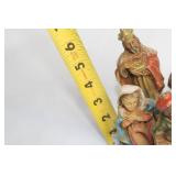 Vintage Nativity Scene with Stable and 10 Figures