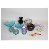 Collection of Decorative Glass Items with Candy Replicas