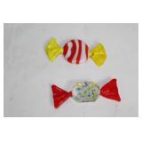 Collection of Decorative Glass Items with Candy Replicas