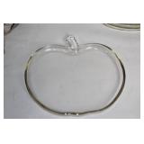 Vintage Glassware Collection with Decorative Birdhouse