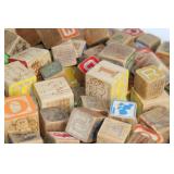 Collection of Assorted Wooden Alphabet and Picture Blocks