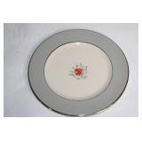 Vintage Gray Dinnerware Set with Shakers and Serving Accessories