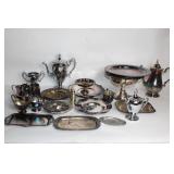 Collection of Silver-Plated Tea and Serving Ware