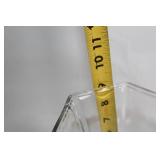 Collection of 5 Elegant Clear Glass Vases