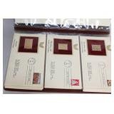 Golden Replicas of United States Stamps Album with Certificate