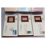 Golden Replicas of United States Stamps Album with Certificate