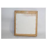 Vintage Framed Embroidery Art with Pink Rose Design