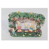 Set of 6 Unique Clay Figurines Including Animals and Fairy-tale Scene