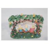 Set of 6 Unique Clay Figurines Including Animals and Fairy-tale Scene