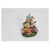 Set of 6 Unique Clay Figurines Including Animals and Fairy-tale Scene