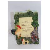 Set of 6 Unique Clay Figurines Including Animals and Fairy-tale Scene