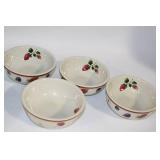 Collection of Ceramic Dishes and Bowls with Fruit Designs