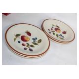 Collection of Ceramic Dishes and Bowls with Fruit Designs