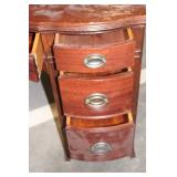 Antique Mahogany Vanity Desk with 7 Drawers