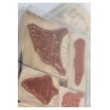 Collection of 60 Assorted Wooden Rubber Stamps for Crafting