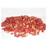 Lot of Vintage Red and Yellow Wooden Building Blocks