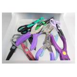 Plastic Storage Drawer with Assorted Hand Tools and Scissors