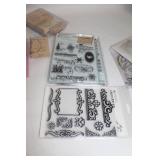 Collection of Rubber Stamps and Clear Stamps for Crafting