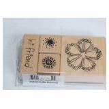 Collection of Rubber Stamps and Clear Stamps for Crafting