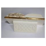 Vintage Ceramic Open Book Prayer Sculpture - Holland Mold