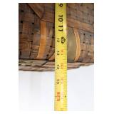 Vintage Woven Wicker Trunk with Brass Accents