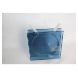 Collection of Lucite Candle Holders and Blue Glass Vase