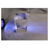 Collection of Lucite Candle Holders and Blue Glass Vase