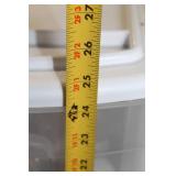 Plastic Storage Drawers Filled with Craft Supplies and Decor