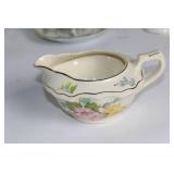 Collection of Vintage Floral Porcelain Dishes and Bowls