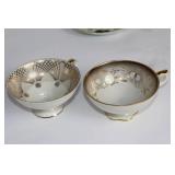 Collection of Vintage Floral Porcelain Dishes and Bowls