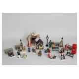 Holiday Village Figurine Set with Christmas Characters