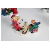 Holiday Village Figurine Set with Christmas Characters