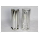 Pair of Stainless Steel Biscuit Cutters with Storage Tube