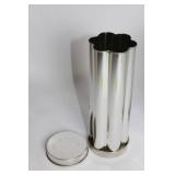 Pair of Stainless Steel Biscuit Cutters with Storage Tube