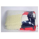 Handmade Crochet Blanket with Multi-Color Design