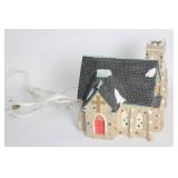Vintage Ceramic Illuminated Christmas Church Decor