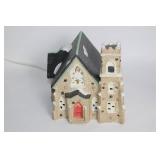 Vintage Ceramic Illuminated Christmas Church Decor