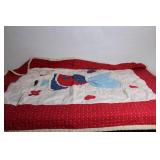 Lot of 3 Hand-Crafted Child Size Quilts with Applique Designs