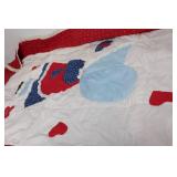 Lot of 3 Hand-Crafted Child Size Quilts with Applique Designs