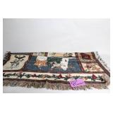 Child Size Holiday Themed Woven Blanket