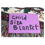 Child Size Holiday Themed Woven Blanket