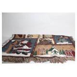 Child Size Holiday Themed Woven Blanket