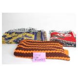 Set of 3 Decorative Blankets - Child Size, Holiday, and Sunflower Designs